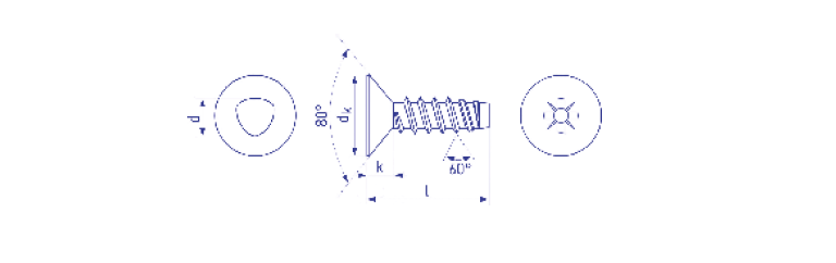 PLASFAST 60° CSK head cross-recessed Z