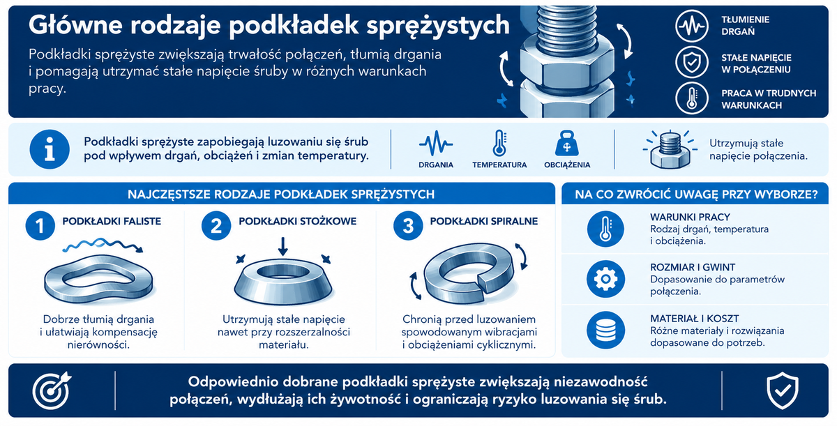 Rodzaje podkładek sprężystych