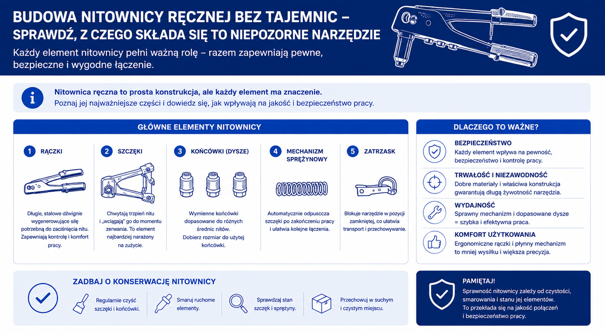 Budowa nitownicy ręcznej