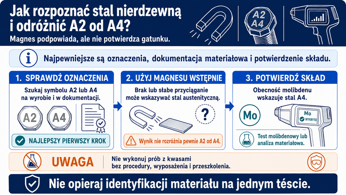 Jak odróżnić stal nierdzewną od kwasówki