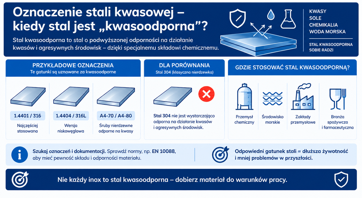 Oznaczenie stali kwasowej 