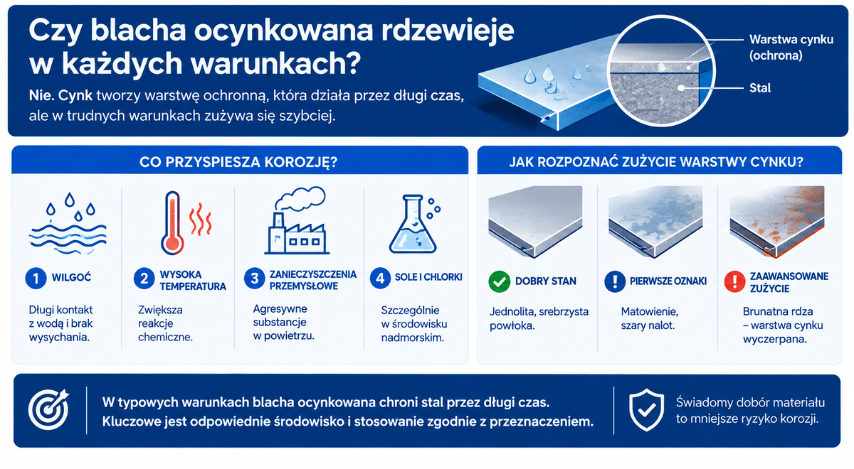 Czy blacha ocynkowana rdzewieje?