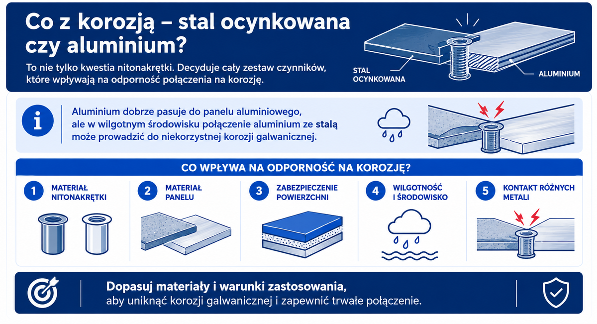 Korozja - nitonakrętki stalowe czy aluminiowe